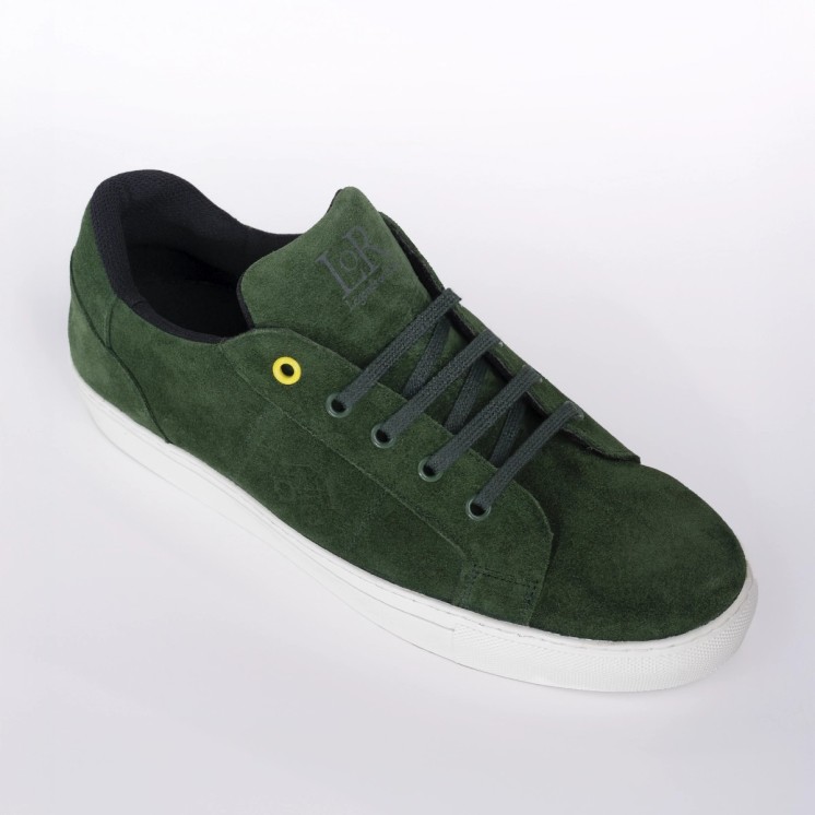 Zapatillas de serraje verde para hombre | Modelo Silverstone | Legends of Road