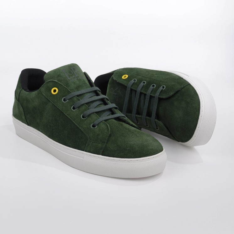 Zapatillas de serraje verde para hombre | Modelo Silverstone | Legends of Road