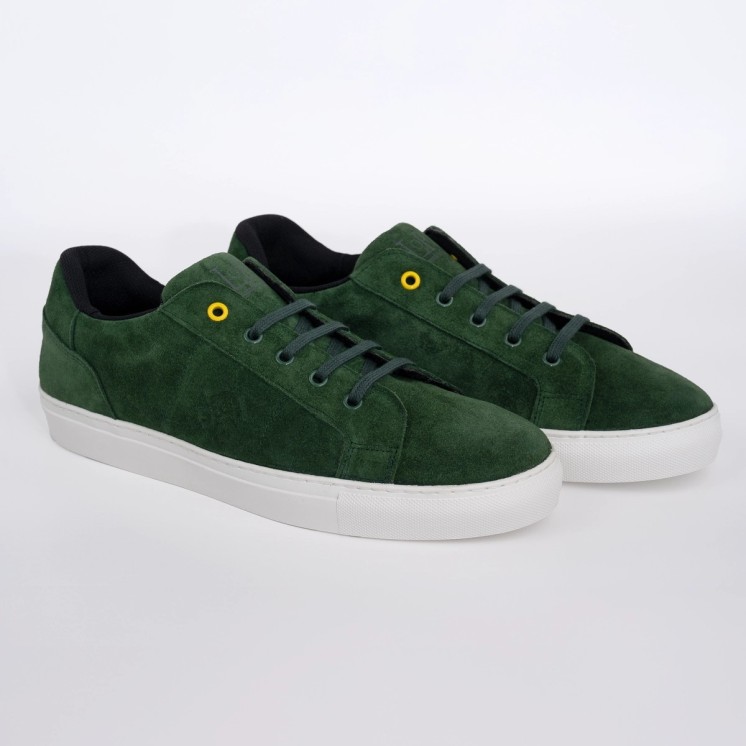 Zapatillas de serraje verde para hombre | Modelo Silverstone | Legends of Road