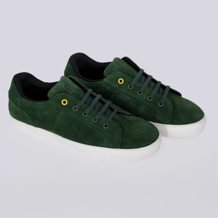 Zapatillas de serraje verde para hombre | Modelo Silverstone | Legends of Road