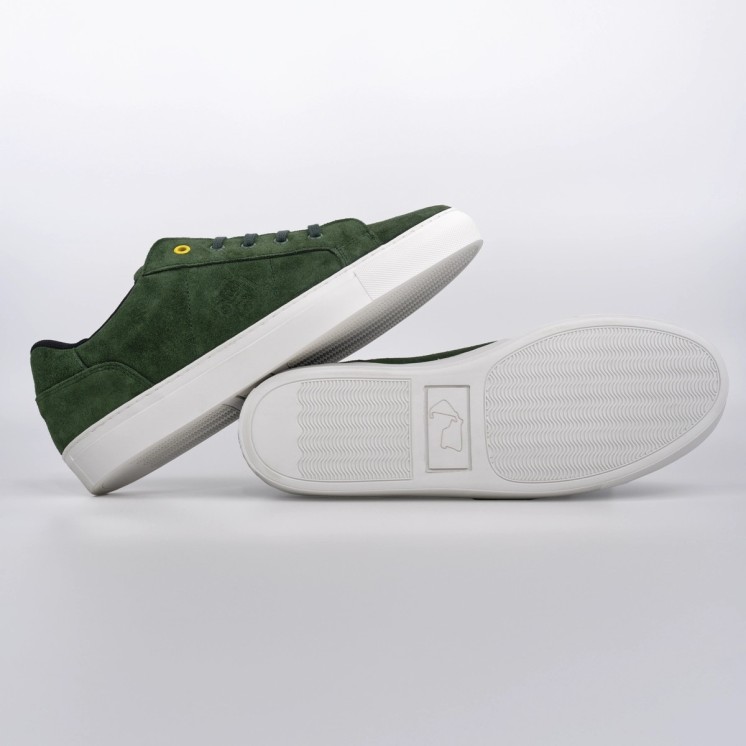 Zapatillas de serraje verde para hombre | Modelo Silverstone | Legends of Road